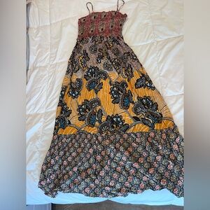 Floral Multicolor Maxi Skirt Anthropologie size small multicolor